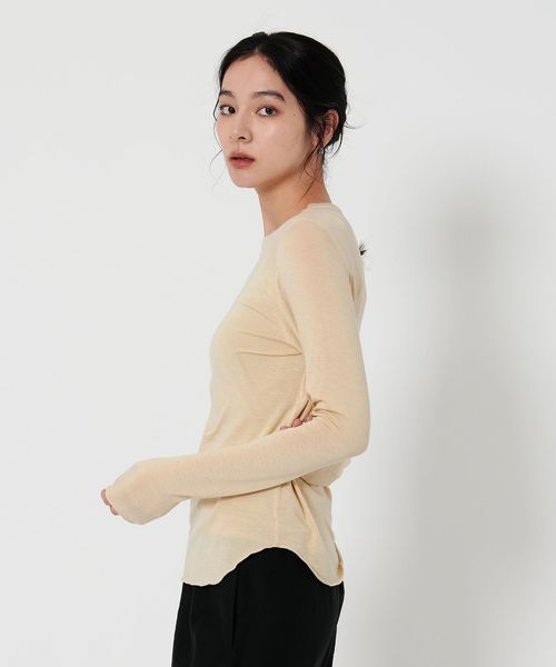 BEAUTY&YOUTH/セルロースブレンド クルーネック カットソー/Tシャツ / カットソー