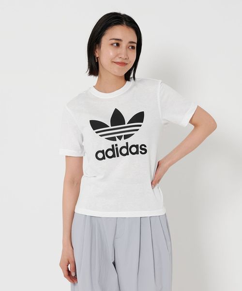 ☆ ADIDAS ORIGINALS ☆ トレフォイル ボクシーTシャツ 刺繍 アディカラー クラシックス バック+フロント トレフォイル