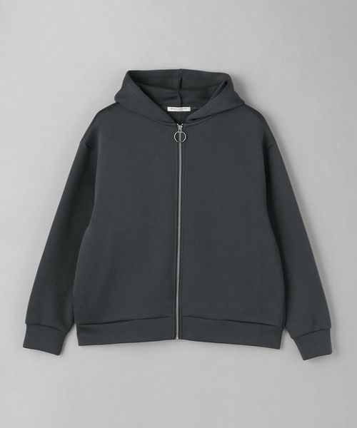 BEAUTY&YOUTH 【別注】ジップフーディ グレー ダンボール ジップ フーディ