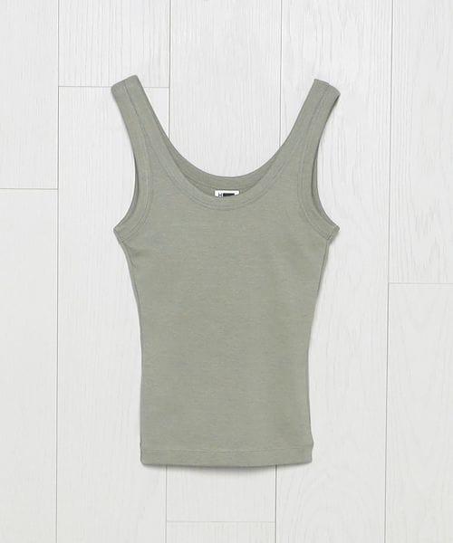 H＞コットンフライス タンクトップ