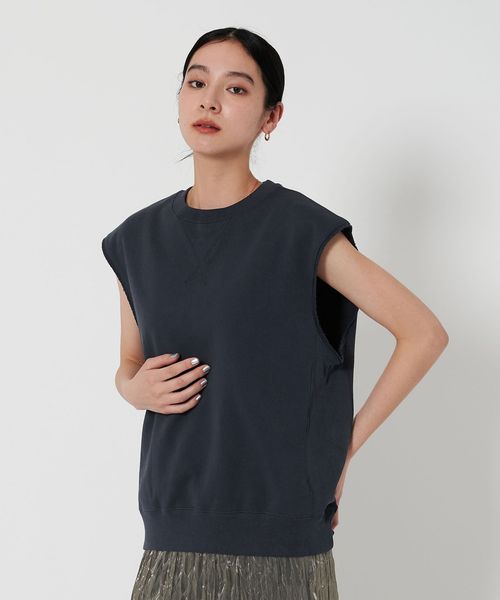 BEAUTY&YOUTH/コットン裏毛スウェット ノースリーブトップ/Tシャツ / カットソー