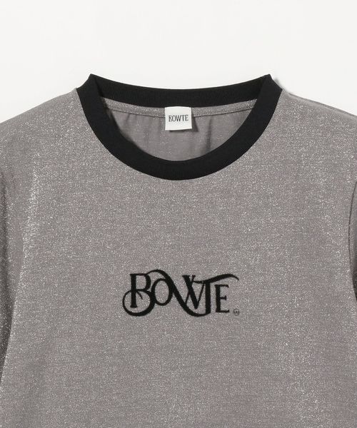 BOWTE＞COTTON GLITTER RINGER T―SHIRT/Tシャツ