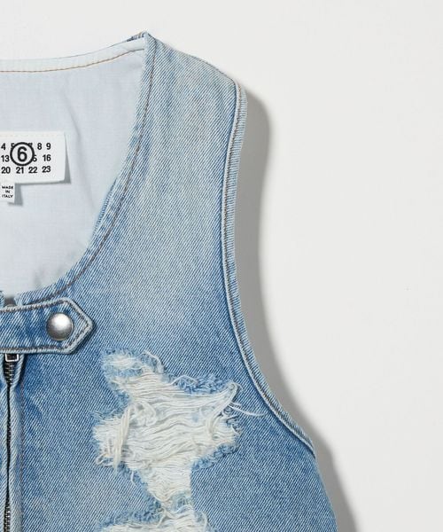 rokuデニムベスト☆MM6、アローズ MM6 Maison Margiela＞デニム ベスト