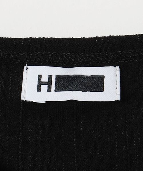 H BEAUTY&YOUTH コットン ワイドリブ ショートスリーブ　Tシャツ H＞コットン ワイドリブ ショートスリーブ