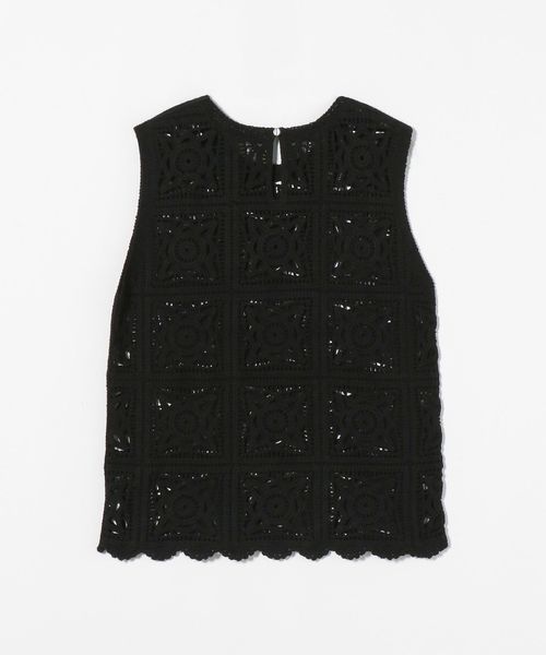 beauty&youth コットン エンブロイダリー ノースリーブトップス 美品 コットン エンブロイダリー ノースリーブトップス ―ウォッシャブル―