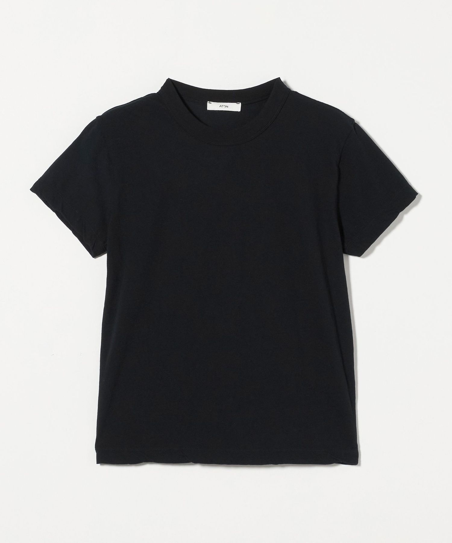 新品♡IENA 別注♡ATON/ 半袖Tシャツ♡黒① Tシャツエイトンユナイテッドアローズ
