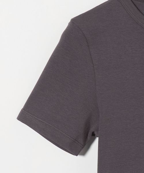 H＞コットンレーヨン フライス Tシャツ