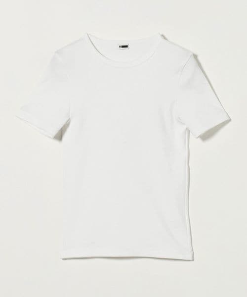 H beauty &youth コットンレーヨンフライスTシャツ H＞コットンレーヨン フライス Tシャツ