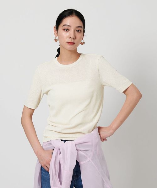 BEAUTY&YOUTH/バックリボン ショートスリーブ Tシャツ/Tシャツ / カットソー