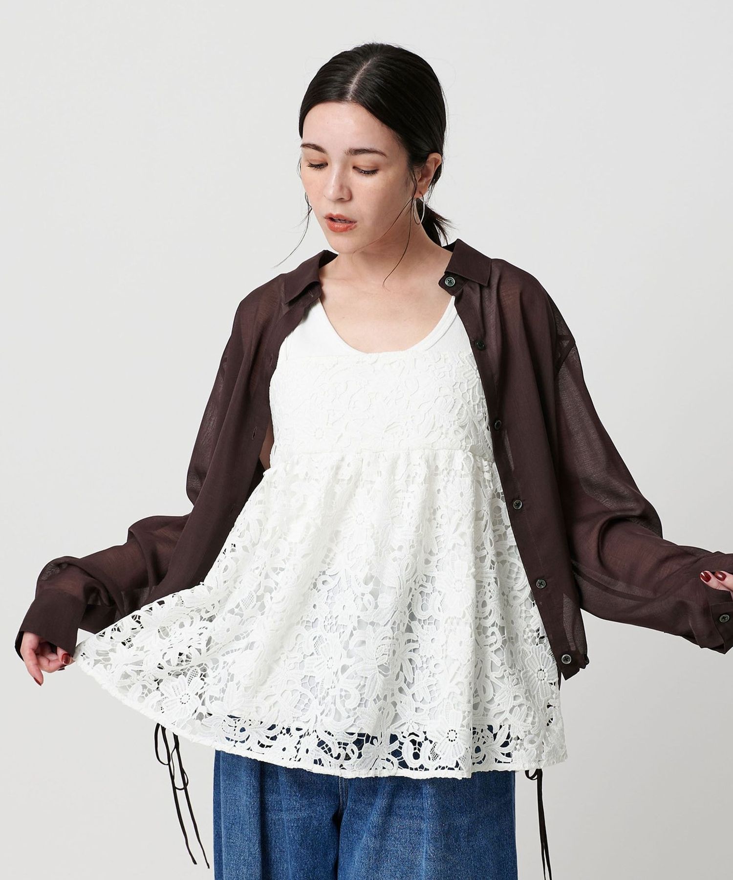 oscalito UNITED ARROWS アイボリー レースキャミソール OSCALITO＞ レースキャミソール