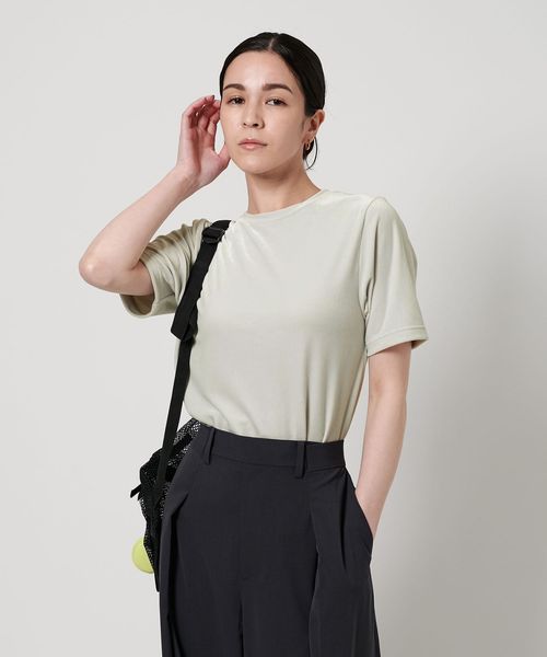 BEAUTY&YOUTH/ベロア コンパクト ショートスリーブTシャツ/Tシャツ / カットソー