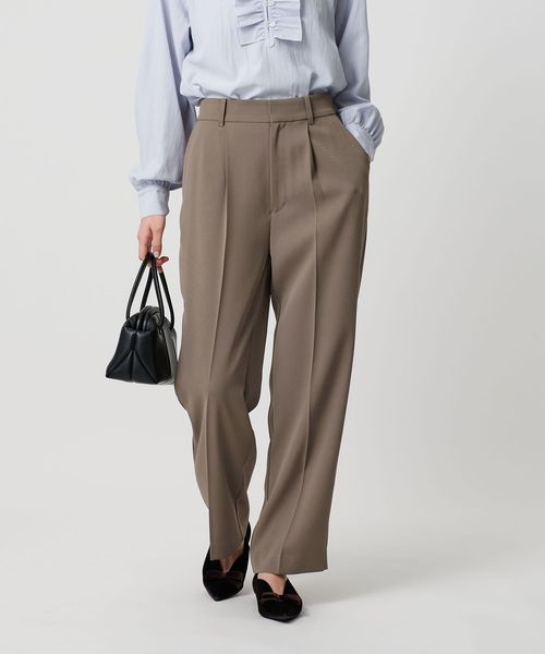 BEAUTY&YOUTH/【Wardrobe DAILY MINIMAL】ダブルクロス テーパードパンツ ウォッシャブル/スラックス