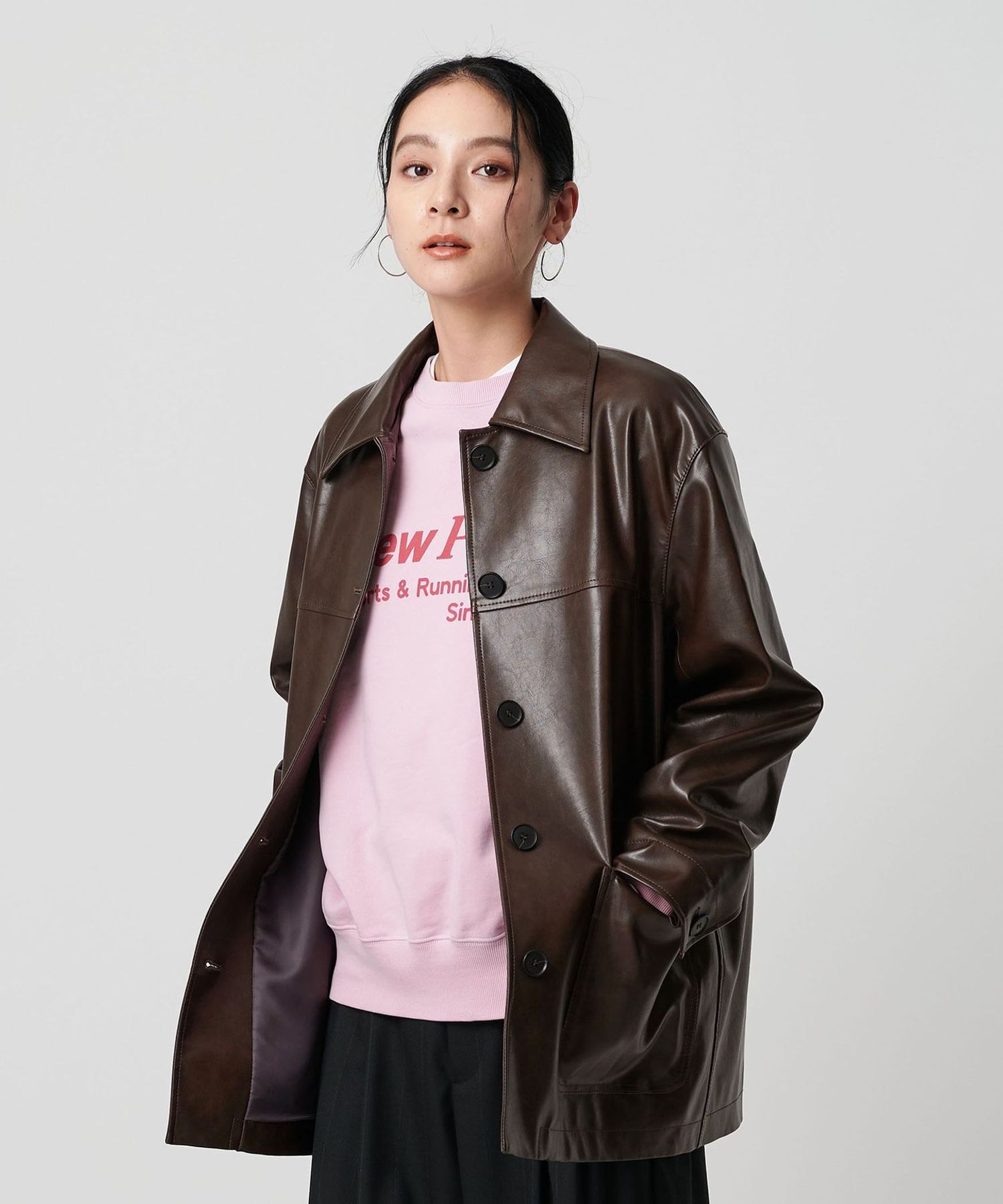 新品　BEAUTY&YOUTH クロコレザーライク　ジャケット　2WAY M クロコレザーライク ジャケット ―2WAY―