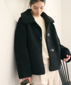 BEAUTY&YOUTH/【WEB限定】ボア×フェイクムートン ループボタンジャケット 2WAY/その他コート / ブルゾン