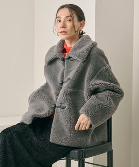 BEAUTY&YOUTH/【WEB限定】ボア×フェイクムートン ループボタンジャケット 2WAY/その他コート / ブルゾン