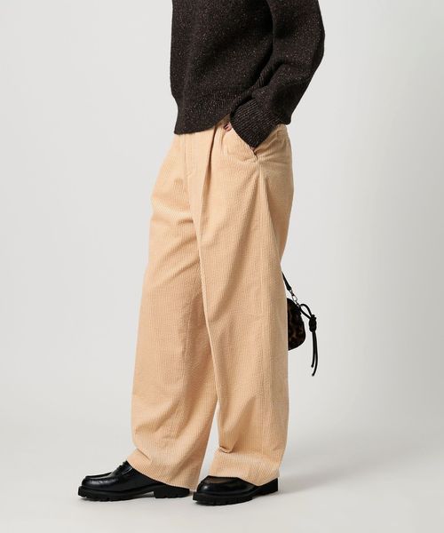 コーデュロイ ワイドストレートパンツ