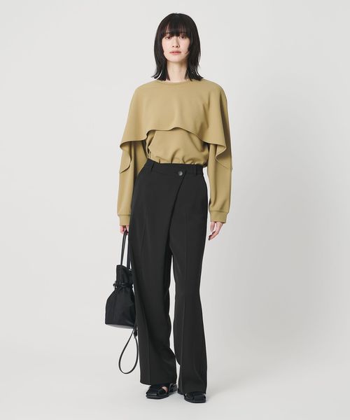 BEAUTY&YOUTH/【WEB限定 Wardrobe DAILY MINIMAL】ダブルクロス ラップパンツ ウォッシャブル/スラックス