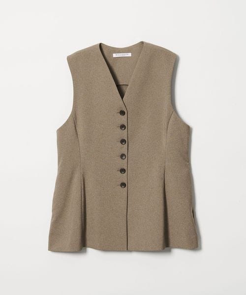 BEAUTY&YOUTH/【WEB限定 Wardrobe DAILY MINIMAL】メランジ ペプラムベスト ウォッシャブル/ベスト