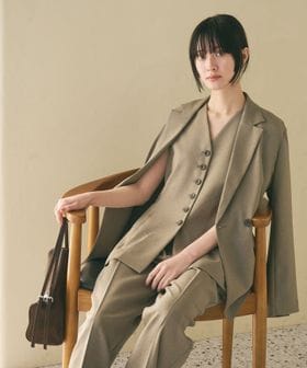 BEAUTY&YOUTH/【WEB限定 Wardrobe DAILY MINIMAL】メランジ ペプラムベスト ウォッシャブル/ベスト