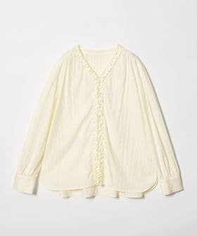 BEAUTY&YOUTH/【WEB限定 Wardrobe DAILY MINIMAL】ラッフル Vネックブラウス ウォッシャブル/シャツ / ブラウス