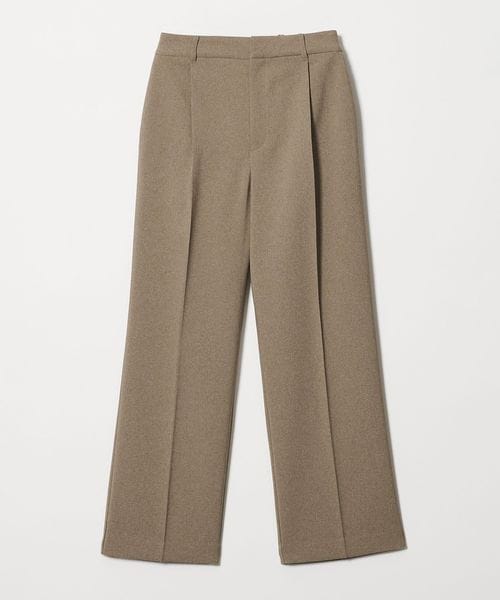 BEAUTY&YOUTH/【WEB限定 Wardrobe DAILY MINIMAL】メランジ タックストレートパンツ ウォッシャブル/スラックス