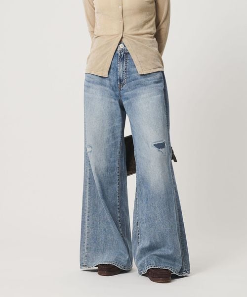 NEEDBY heritage/【別注】＜NEEDBY heritage＞ワイドフレア デニムパンツ/コバルト/デニムパンツ