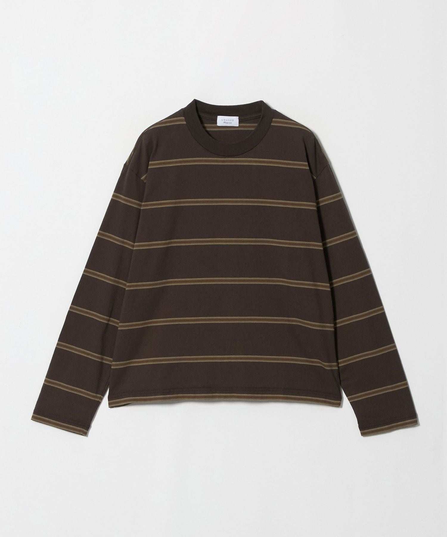 UNUSED＞ボーダー ロングスリーブTシャツ