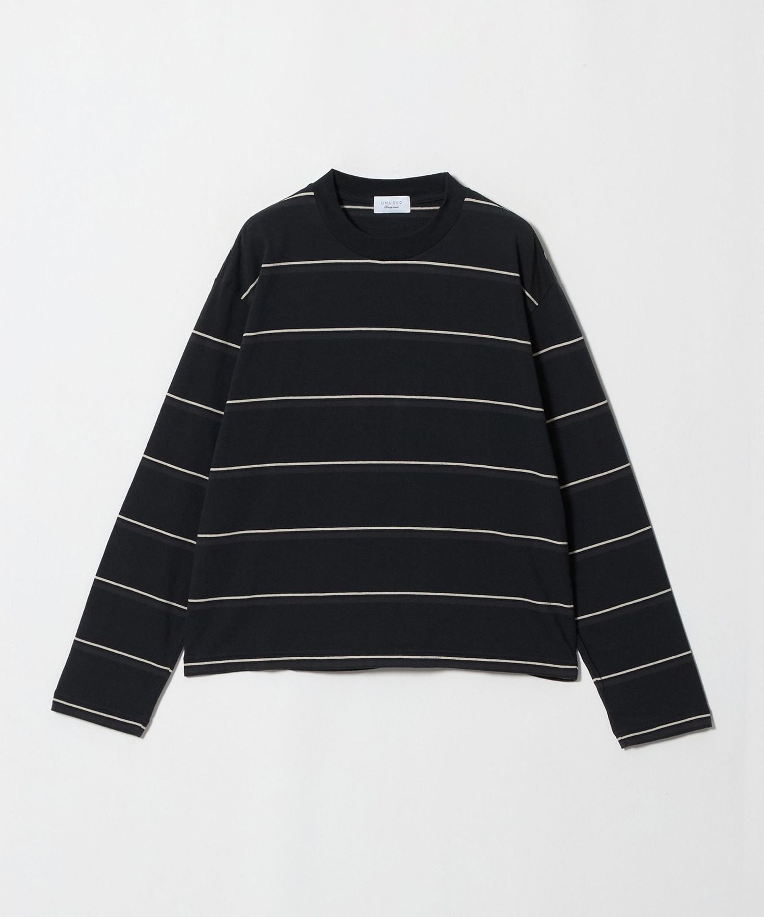 UNUSED＞ボーダー ロングスリーブTシャツ