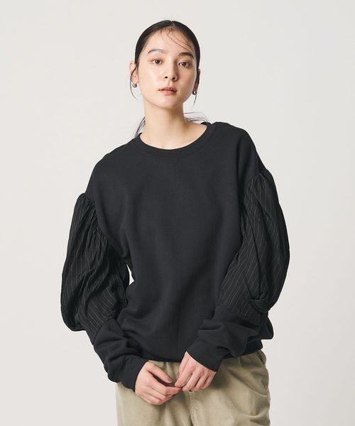 dahl'ia/【WEB限定】＜dahl’ia＞リメイク パワーショルダー スウェット/Tシャツ / カットソー