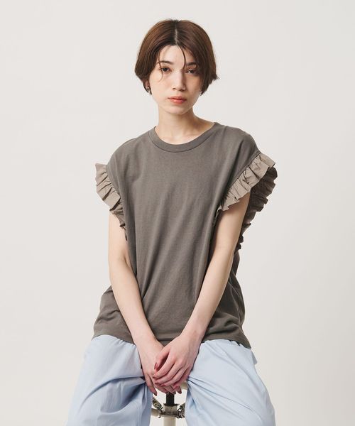 dahl'ia/【WEB限定】＜dahl’ia＞フリル ショートスリーブ Tシャツ/Tシャツ / カットソー