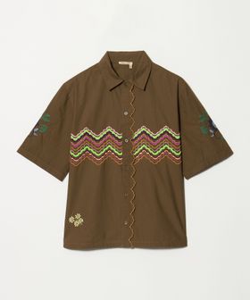 STELLA NOVA/＜STELLA NOVA＞EMBROIDERED SHORT SLEEVED SHIRT/シャツ/シャツ / ブラウス