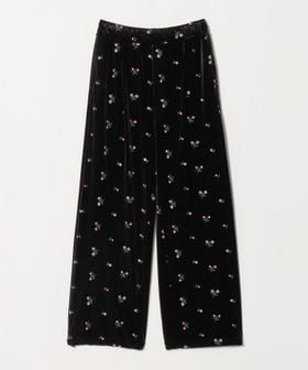 TICCA/＜TICCA＞VELOUR FLOWER EMBROIDERY PANTS/パンツ/イージーパンツ