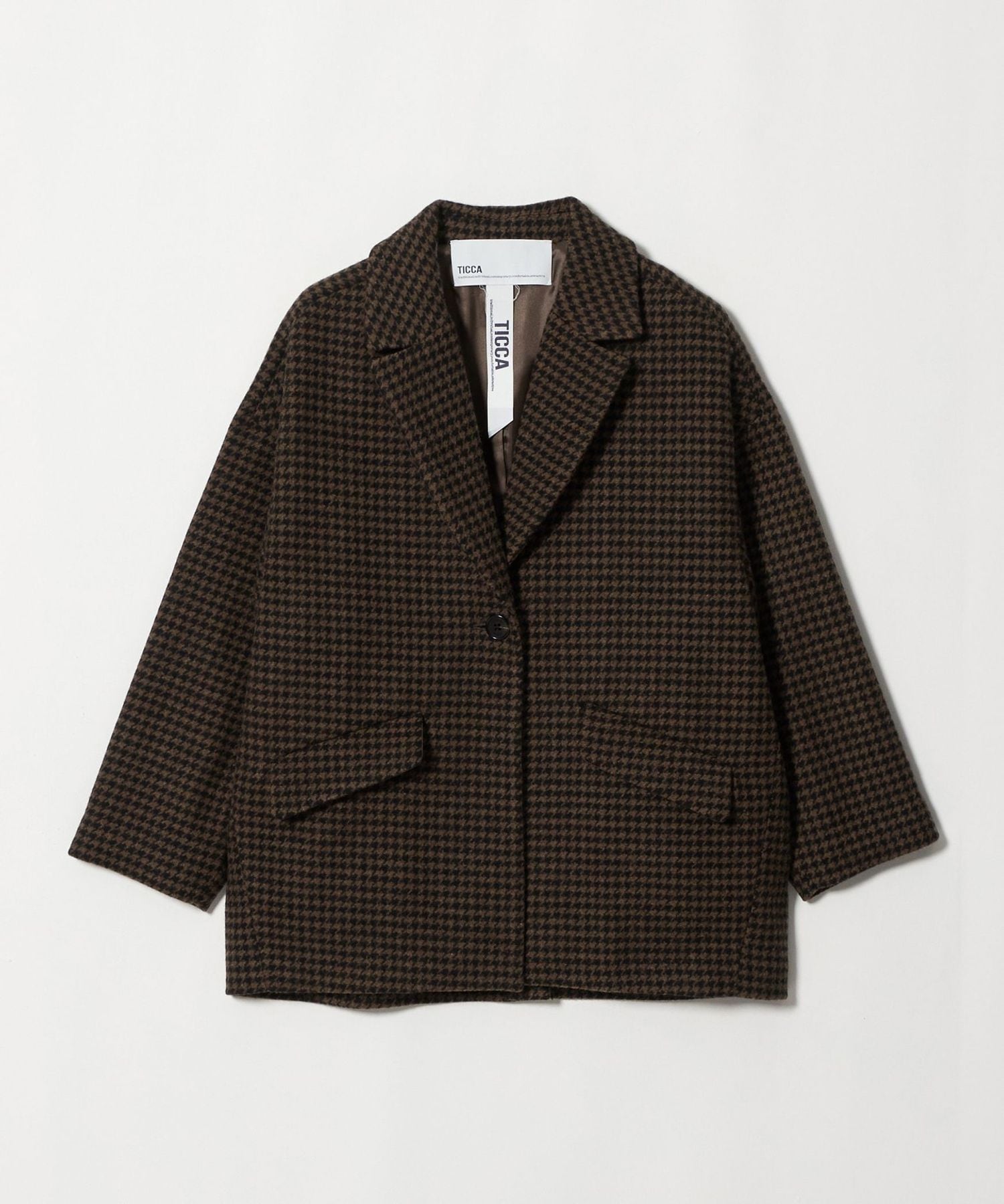 TICCA＞HOUNDSTOOTH JACKET―COAT/コート