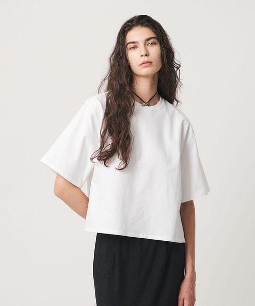 H BEAUTY&YOUTH/＜H＞コットンポリウレタン スリットプルオーバー/Tシャツ / カットソー
