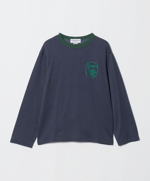 AMERICANA/＜Americana＞ロゴ リンガーTシャツ/Tシャツ / カットソー