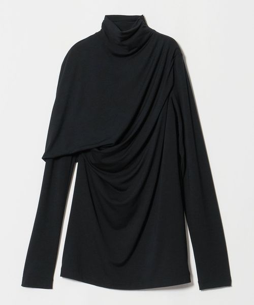 BOWTE/＜BOWTE＞WOOL JERSEY DRAPED TOPS/カットソー/Tシャツ / カットソー