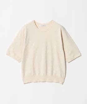 BEAUTY&YOUTH/コットンスラブ スカラップ ニットプルオーバー ウォッシャブル/ニット / セーター