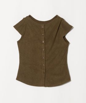 BEAUTY&YOUTH/ポリエステルコットン 2WAY キャップスリーブ トップス/Tシャツ / カットソー