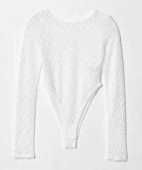 H BEAUTY&YOUTH/＜H＞フラワーレース ロングスリーブ ボディスーツ/Tシャツ / カットソー