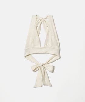 ERIKOKATORI/＜ERIKOKATORI＞WOOL SHEER RIBBON BRA/ニット/ニット / セーター