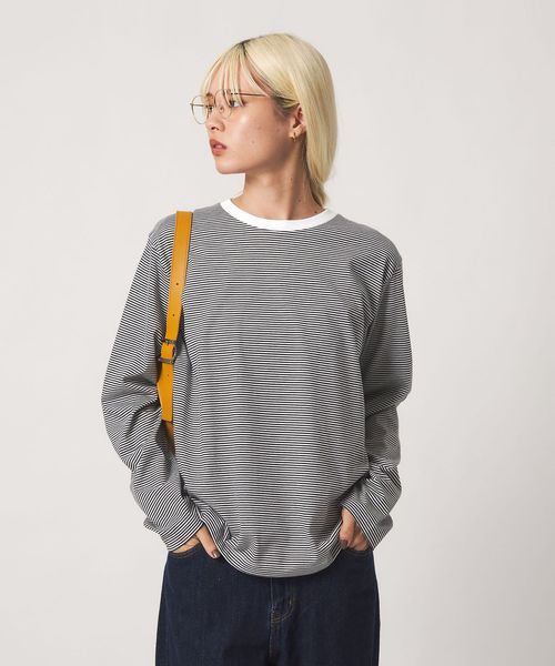 BEAUTY&YOUTH/ソリッド＆ボーダー ロングスリーブ Tシャツ/Tシャツ / カットソー