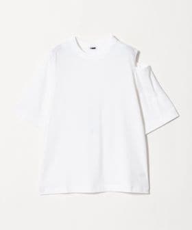 H BEAUTY&YOUTH/＜H＞コットン ハイゲージ スリットＴシャツ/Tシャツ / カットソー