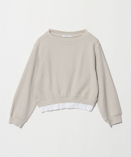 BEAUTY&YOUTH/コットン ダブルフェイス ドッキング プルオーバー/Tシャツ / カットソー