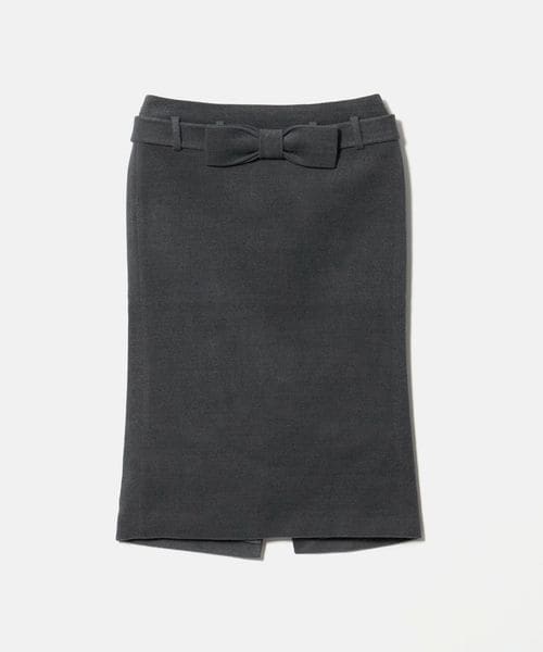 SHUSHU/TONG/＜SHUSHU/TONG＞BOW TRIMMED STRAIGHT SKIRT/スカート/ひざ丈