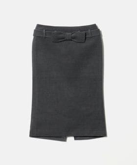 SHUSHU/TONG/＜SHUSHU/TONG＞BOW TRIMMED STRAIGHT SKIRT/スカート/ひざ丈