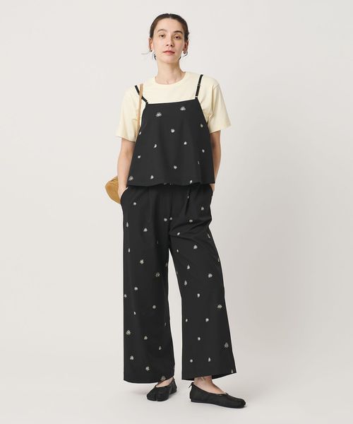 THOUSAND MILE/【WEB限定】＜THOUSAND MILE＞キャミソール＆パンツ エンブロイダリー セットアップ UVカット はっ水/オーバーオール / オールインワン