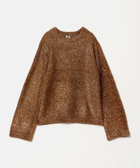 H BEAUTY&YOUTH/＜H＞メタリックシャギー ニットプルオーバー GD/ニット / セーター