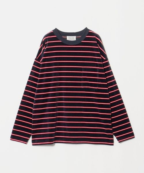 INSCRIRE/＜INSCRIRE＞ベルベット ボーダー ロングスリーブ Tシャツ/Tシャツ / カットソー