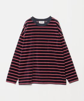INSCRIRE/＜INSCRIRE＞ベルベット ボーダー ロングスリーブ Tシャツ/Tシャツ / カットソー