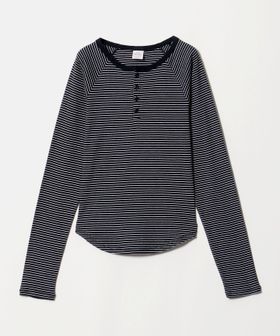 Healthknit/【別注】＜Healthknit＞ボーダー ヘンリーネック プルオーバー/Tシャツ / カットソー